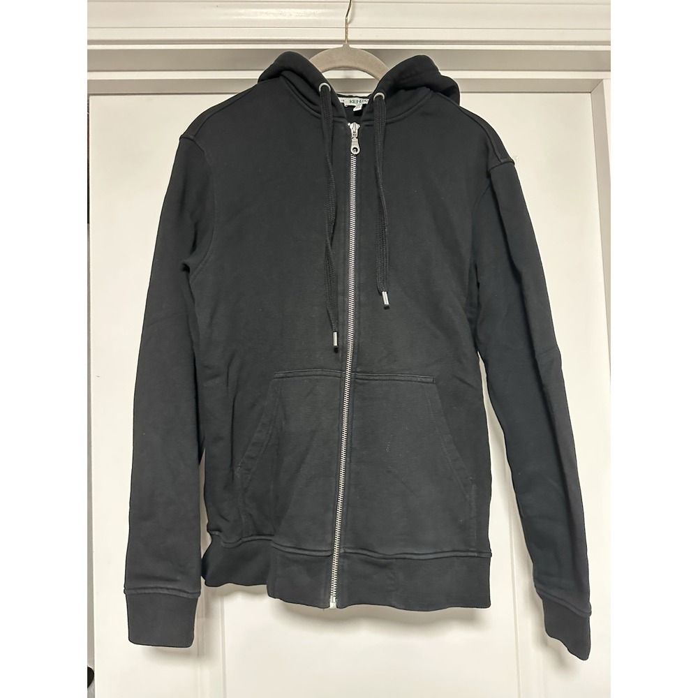 Kenzo, Men's Full Zip Hoodie W/Logo On Hood, Black, Size XS‎